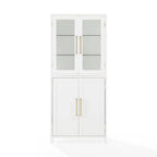 Storage Cabinet with Glass-Fronted Upper Cabinets