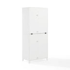 Storage Cabinet with Glass-Fronted Upper Cabinets