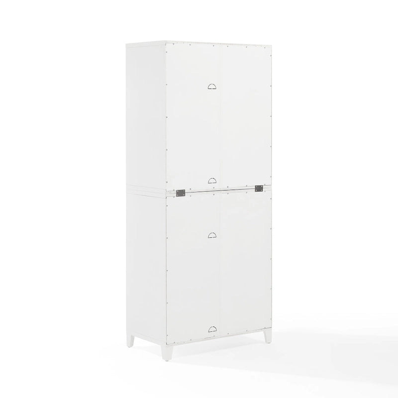 Storage Cabinet with Glass-Fronted Upper Cabinets