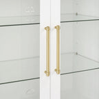 Storage Cabinet with Glass-Fronted Upper Cabinets