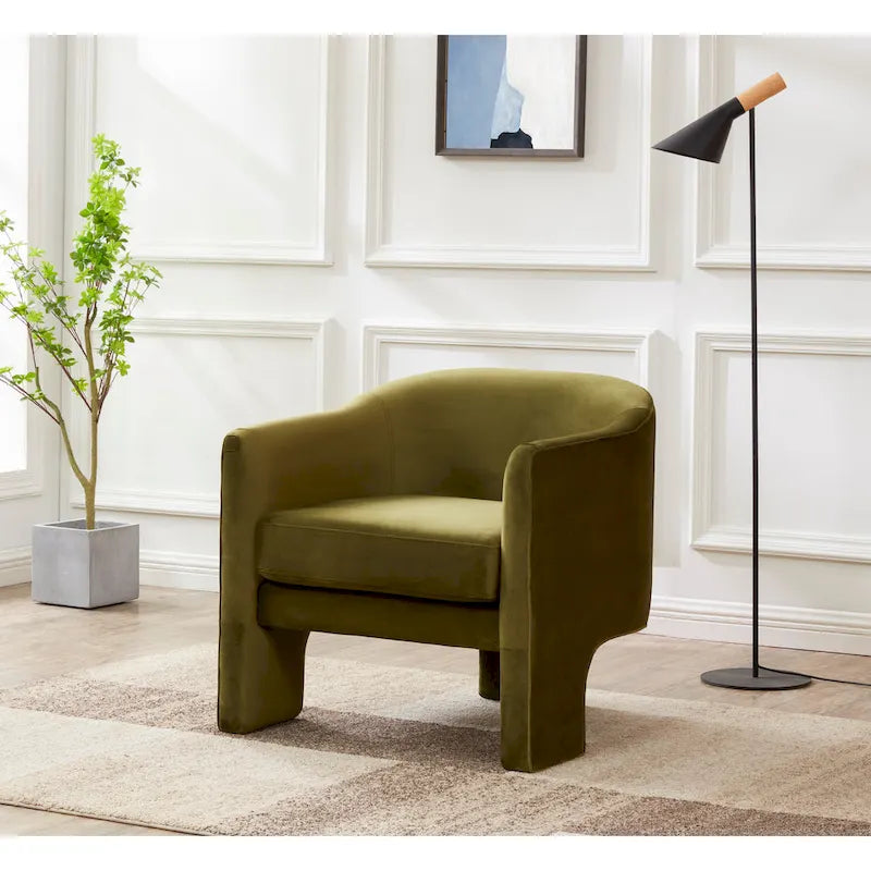 Velvet Accent Chair - 30 W x 28 L x 30 H