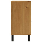 Solid Pine Wood Sideboard with Glass Door - 31.5 x 15.7 x 31.5 in.