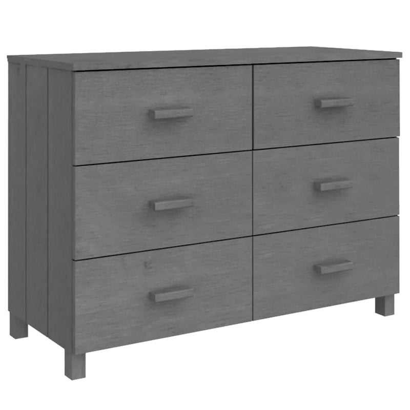 6-Drawer Sideboard Buffet Cabinet with Pine and MDF Construction – 44.5"W x 15.7"D x 31.5"H