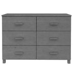 6-Drawer Sideboard Buffet Cabinet with Pine and MDF Construction – 44.5"W x 15.7"D x 31.5"H