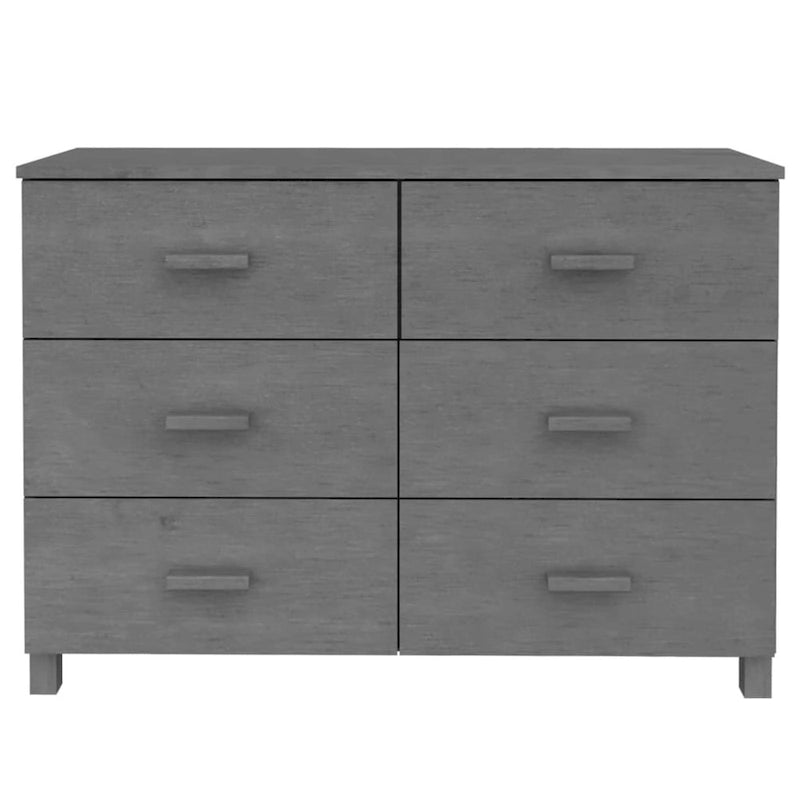 6-Drawer Sideboard Buffet Cabinet with Pine and MDF Construction – 44.5"W x 15.7"D x 31.5"H