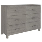 6-Drawer Sideboard Buffet Cabinet with Pine and MDF Construction – 44.5"W x 15.7"D x 31.5"H