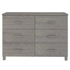 6-Drawer Sideboard Buffet Cabinet with Pine and MDF Construction – 44.5"W x 15.7"D x 31.5"H