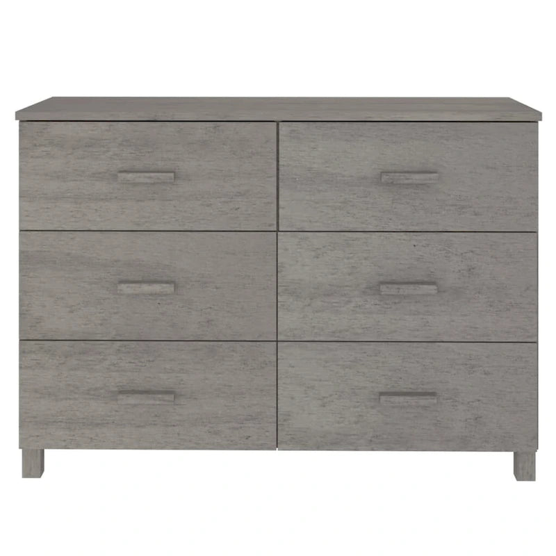 6-Drawer Sideboard Buffet Cabinet with Pine and MDF Construction – 44.5"W x 15.7"D x 31.5"H