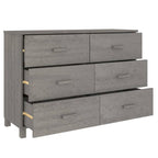 6-Drawer Sideboard Buffet Cabinet with Pine and MDF Construction – 44.5"W x 15.7"D x 31.5"H