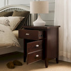 3-Drawer Nightstand with USB Charging – Set of 2