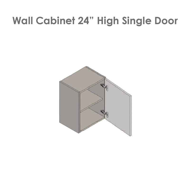 9 x 24 Wall Cabinet – Single Door, Grey