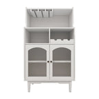 Living Room Wine Cabinet with Removable Wine Rack and Wine Glass Rack - 27.56L * 15.75W * 50.39H