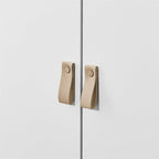 Modern Wood Sideboard Cabinet with Round Legs and Shelf