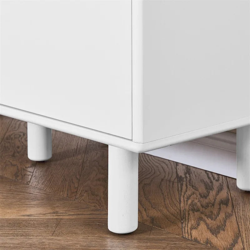 Modern Wood Sideboard Cabinet with Round Legs and Shelf