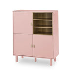 Modern Wood Sideboard Cabinet with Round Legs and Shelf