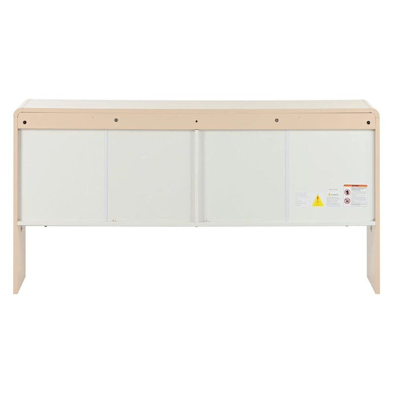 60L Large Storage Space Cabinet with 4 Doors and Rebound Device