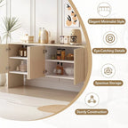60L Large Storage Space Cabinet with 4 Doors and Rebound Device