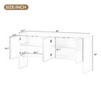 60L Large Storage Space Cabinet with 4 Doors and Rebound Device