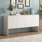 60L Large Storage Space Cabinet with 4 Doors and Rebound Device