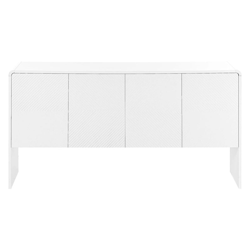 60L Large Storage Space Cabinet with 4 Doors and Rebound Device