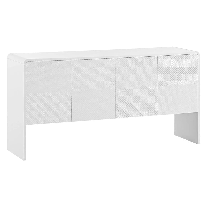 60L Large Storage Space Cabinet with 4 Doors and Rebound Device