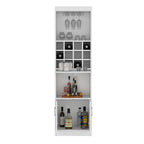 71 in. Tall Bar Cabinet with Wine Rack, Stemware Holder and 5 Shelves
