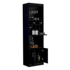 71 in. Tall Bar Cabinet with Wine Rack, Stemware Holder and 5 Shelves