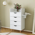4-Layer Salon Storage Cabinet with Drawers and Dryer Holders