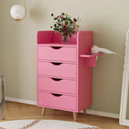 4-Layer Salon Storage Cabinet with Drawers and Dryer Holders