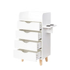 4-Layer Salon Storage Cabinet with Drawers and Dryer Holders