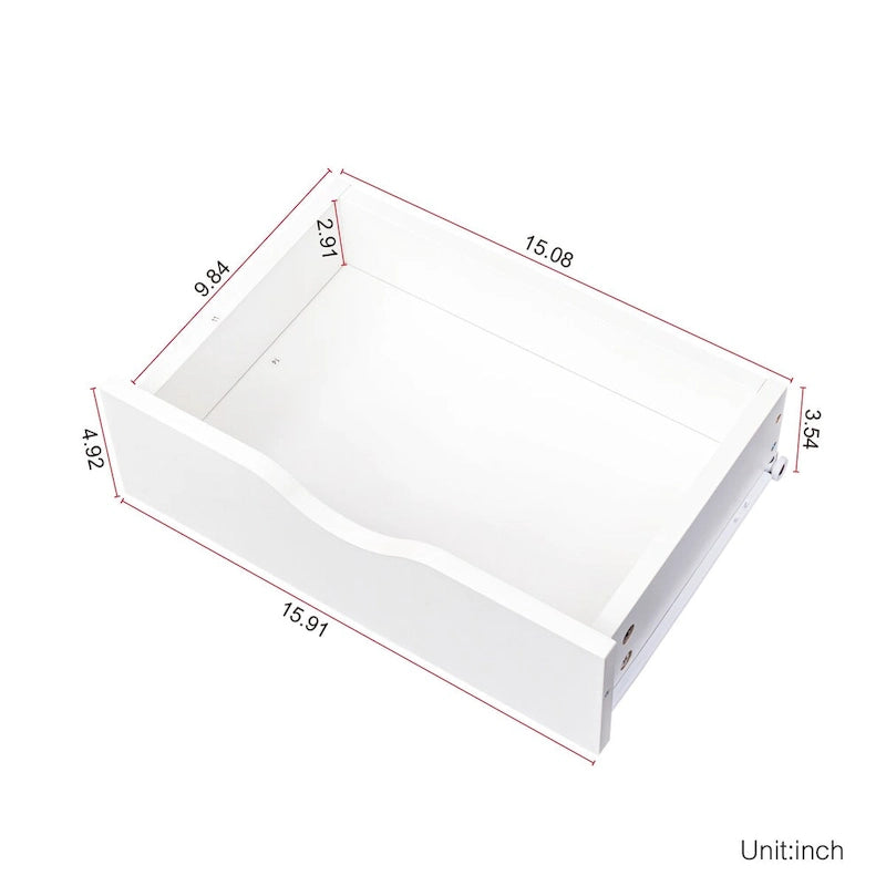 4-Layer Salon Storage Cabinet with Drawers and Dryer Holders