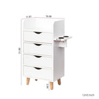 4-Layer Salon Storage Cabinet with Drawers and Dryer Holders