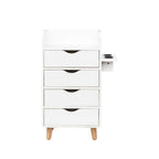 4-Layer Salon Storage Cabinet with Drawers and Dryer Holders