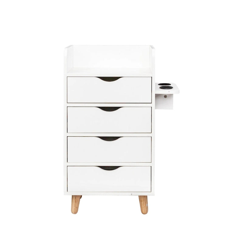 4-Layer Salon Storage Cabinet with Drawers and Dryer Holders