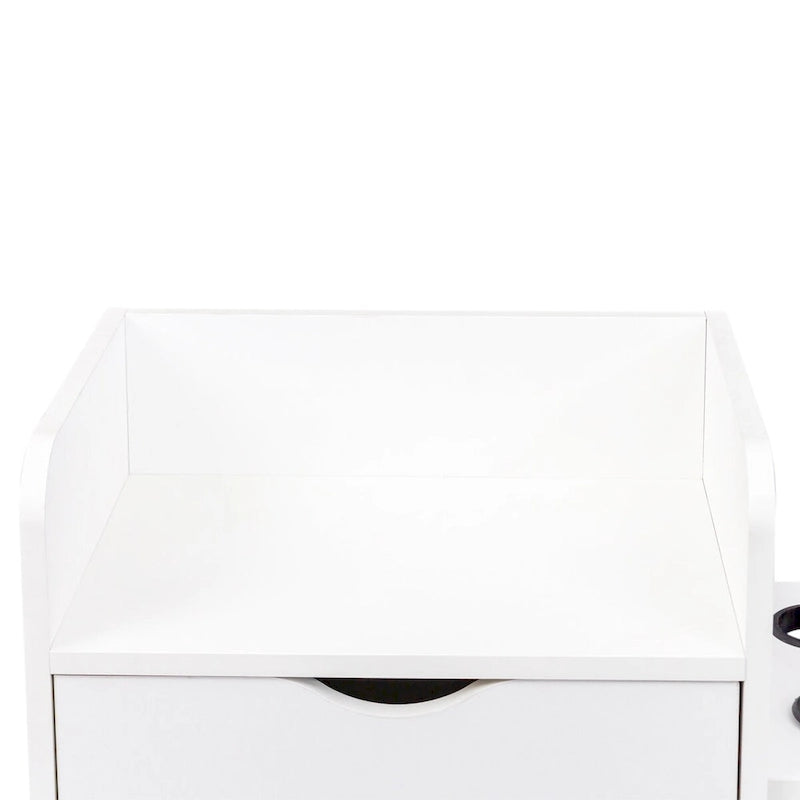 4-Layer Salon Storage Cabinet with Drawers and Dryer Holders