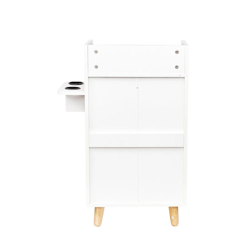 4-Layer Salon Storage Cabinet with Drawers and Dryer Holders