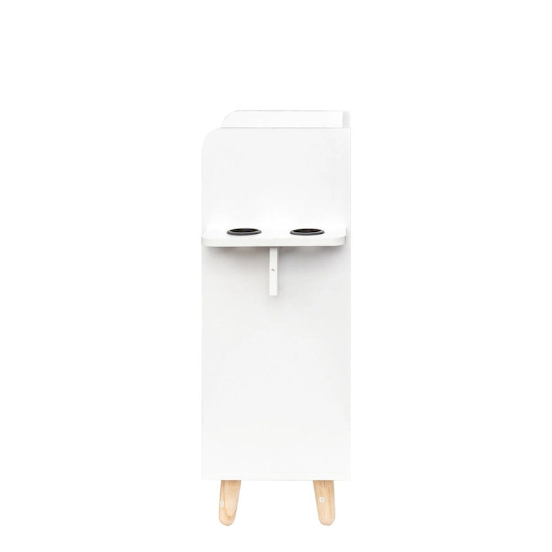 4-Layer Salon Storage Cabinet with Drawers and Dryer Holders