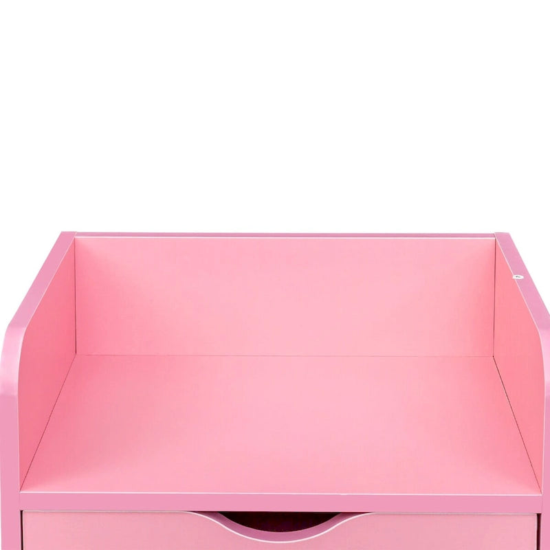 4-Layer Salon Storage Cabinet with Drawers and Dryer Holders