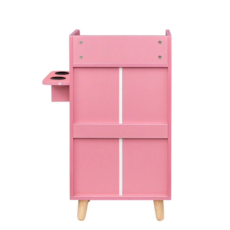4-Layer Salon Storage Cabinet with Drawers and Dryer Holders