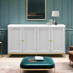 Modern Sideboard with Extra Large Storage Space with Metal Handles and Support Legs for Living Room and Dining Roo