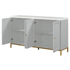Modern Sideboard with Extra Large Storage Space with Metal Handles and Support Legs for Living Room and Dining Roo