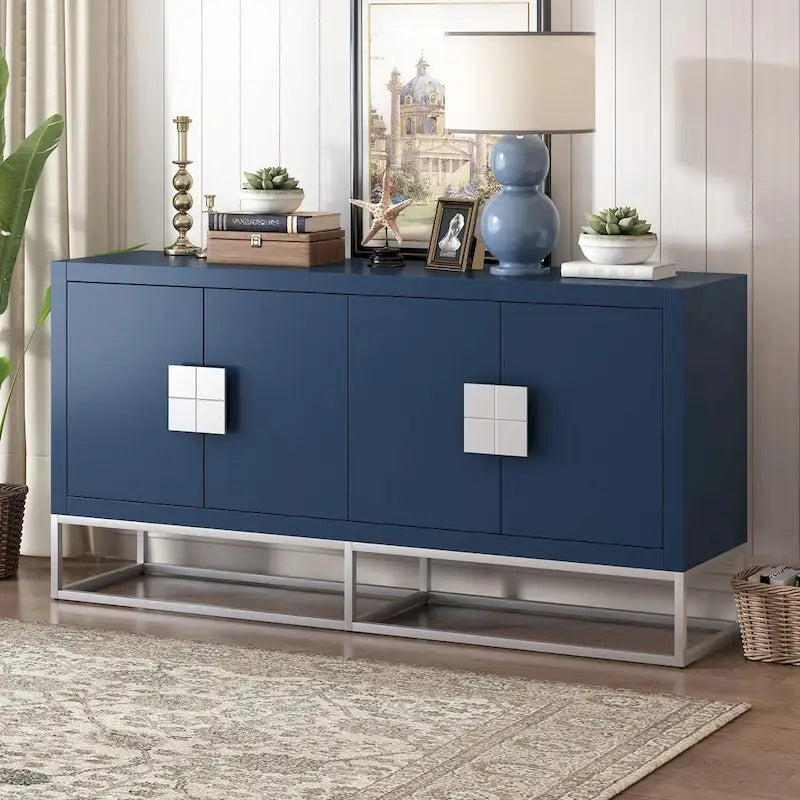 Luxurious Cabinet with Unique Support Legs and Adjustable Shelves