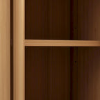Large Capacity Bamboo Storage Cabinet Furniture for Bathroom Living Room with Shelves