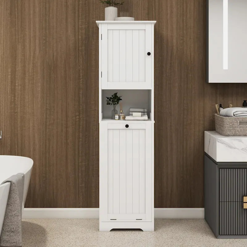 Tilt-Out Laundry Sorter Cabinet