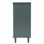 3-Door 3-Drawer Cabinet with Carved Panels, Metal Handles and Solid Wood Feet