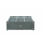 3-Door 3-Drawer Cabinet with Carved Panels, Metal Handles and Solid Wood Feet