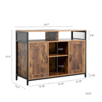 Sideboard with Open Shelves and Anti-Tipping Kit