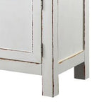 54-Inch Buffet Server with Wine Rack, 2 Drawers and Cabinet – Two-Tone White & Brown