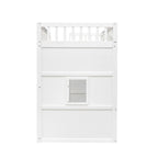 Twin Size Wooden House Loft Bed With Ladder