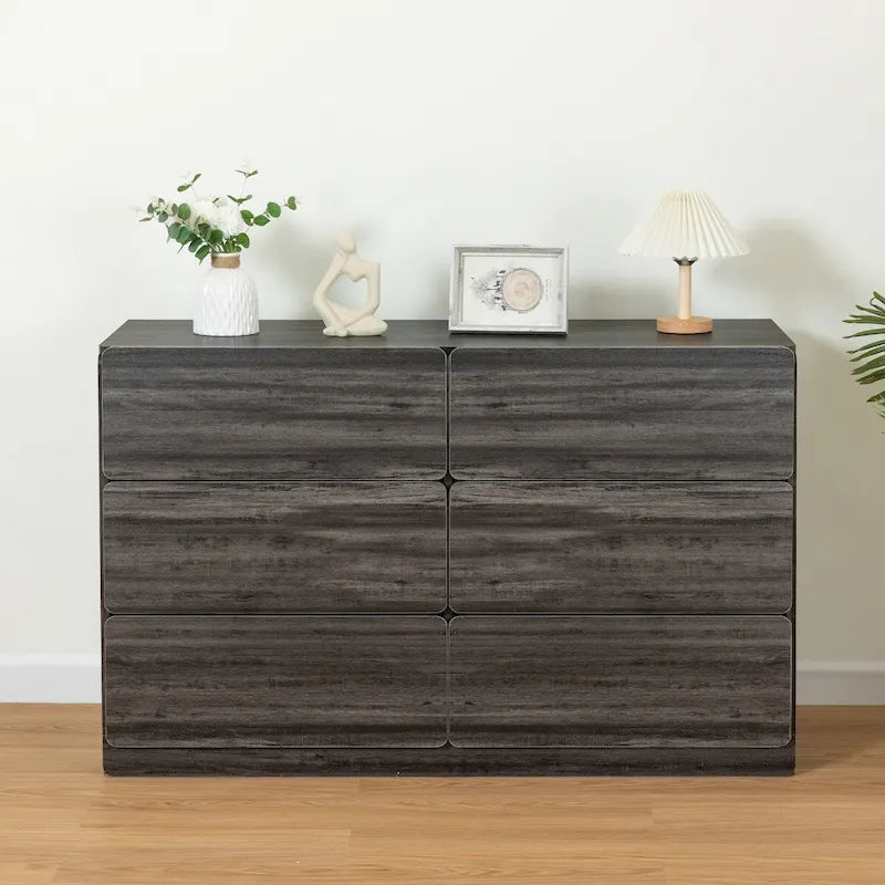 6-Drawer Dresser and Storage Cabinet – Gray